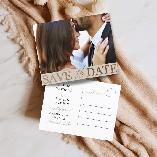 Budget 'Save The Date' Nepgoud & Beige