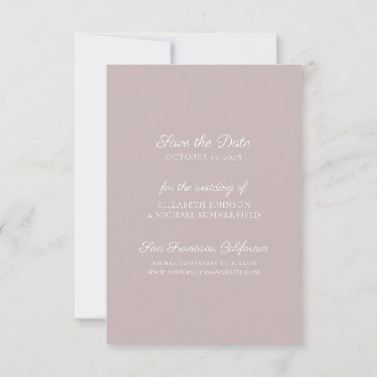 Budget Save the Date Pampas Grass Chic Boho Floral Kaart (Achterkant)