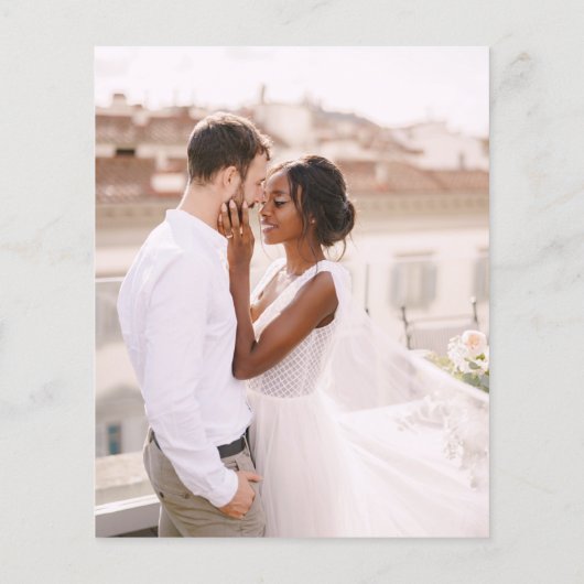 Budget Save the Date Photo Afbeelding Wedding (Achterkant)