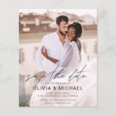 Budget Save the Date Photo Afbeelding Wedding (Voorkant)