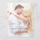 Budget Save the Date Photo Afbeelding Wedding Flyer (Voorkant)
