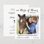 Budget Save the Date Photo Horse Wedding (Voorkant / Achterkant)