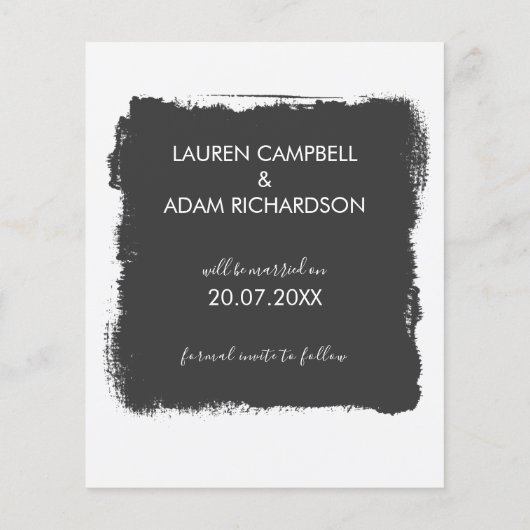 Budget Save the Date Photo Wedding Announding (Achterkant)