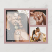 Budget Save the Date Roze Foto Huwelijk (Achterkant)