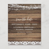 Budget Save the Date Rustic Farmhouse Flyer (Voorkant)