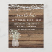 Budget Save the Date Rustic Farmhouse Invitation (Voorkant)