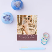 Budget Save the Date Script Bourgondië Foto Flyer (Enkel)