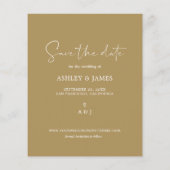 Budget Save the Date Script Gouden Foto Flyer (Achterkant)