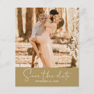 Budget Save the Date Script Gouden Foto Flyer