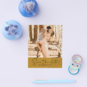 Budget Save the Date Script Klassiek Goud Foto Flyer (Enkel)