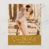 Budget Save the Date Script Klassiek Goud Foto Flyer (Voorkant)