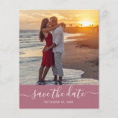 Budget Save the Date Script Paars Cassis Flyer (Voorkant)