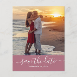 Budget Save the Date Script Paars Cassis Flyer