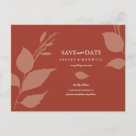 Budget Save The Date Terracotta Aankondigingskaart