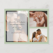 Budget Save the Date Tropisch Groen Foto Bruiloft (Achterkant)
