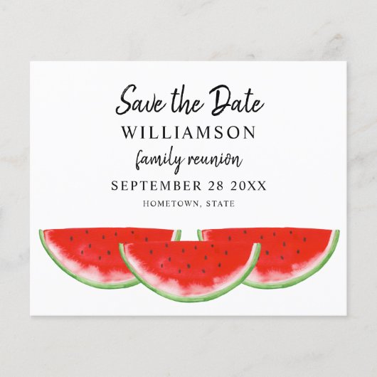 Budget Save The Date Uitnodiging voor gezinshereni (Voorkant)