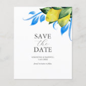 Budget Save the Date Uitnodigingen Botanische Citr (Voorkant)