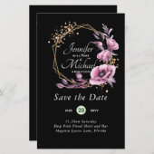 BUDGET Save The Dates Magenta Bloemenkrans (Voorkant / Achterkant)