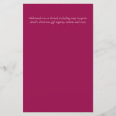 BUDGET Save The Dates Magenta Bloemenkrans (Achterkant)