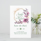 BUDGET Save The Dates Magenta Bloemenkrans (Staand voorkant)
