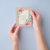 BUDGET SAVE THE DATES - Witte Rozen Bloemstuk Flyer (Hand)
