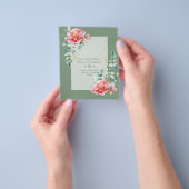 BUDGET SAVE-THE-DATUMS - Witte Rozen Bloemen Flyer (Hand)