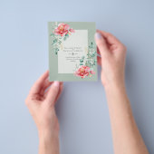BUDGET SAVE-THE-DATUMS - Witte Rozen Bloemstuk Flyer (Hand)