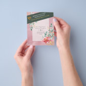 BUDGET SAVE-THE-DATUMS - Witte Rozen Bloemstuk Flyer (Hand)