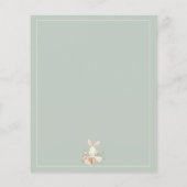 Budget schattig konijn 1e verjaardag uitnodiging flyer (Achterkant)