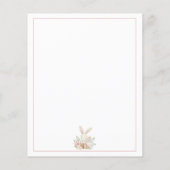 Budget schattig konijn 1e verjaardag uitnodiging flyer (Achterkant)