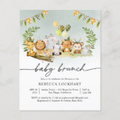 Budget schattig wild dieren jongen Baby brunch uit (Voorkant)