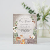 Budget Schattige Bosdieren Winter Baby Shower Uitn (Staand voorkant)