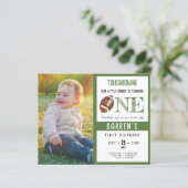 Budget Schattige Football Foto 1e verjaardagsuitno (Staand voorkant)