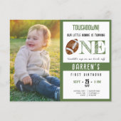 Budget Schattige Football Foto 1e verjaardagsuitno (Voorkant)