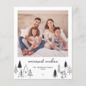 Budget Schattige Kerstbomen Groet Foto Vakantie (Voorkant)