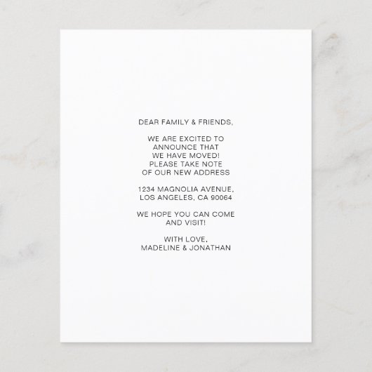 BUDGET Schattige Minimaal We hebben nieuw adres ve (Achterkant)