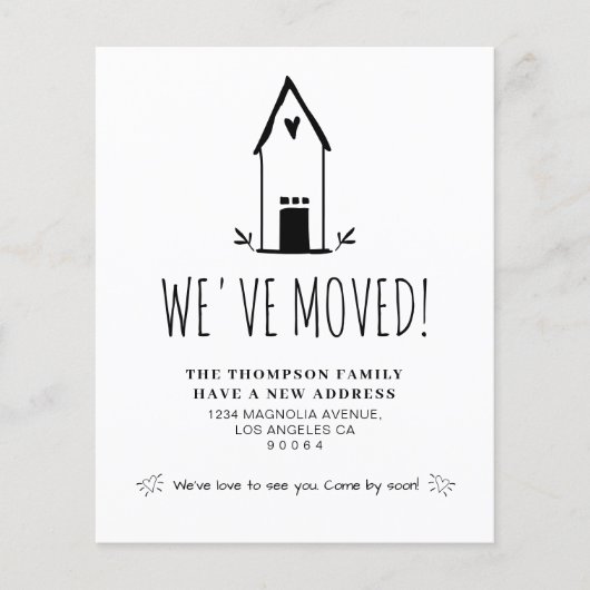 BUDGET Schattige Minimaal We hebben nieuw adres ve (Voorkant)