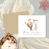 Budget Schattige Santa Sneeuwman Vrolijk kerstfees