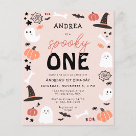 Budget Schattige Spooky One Halloween Eerste Verja Flyer