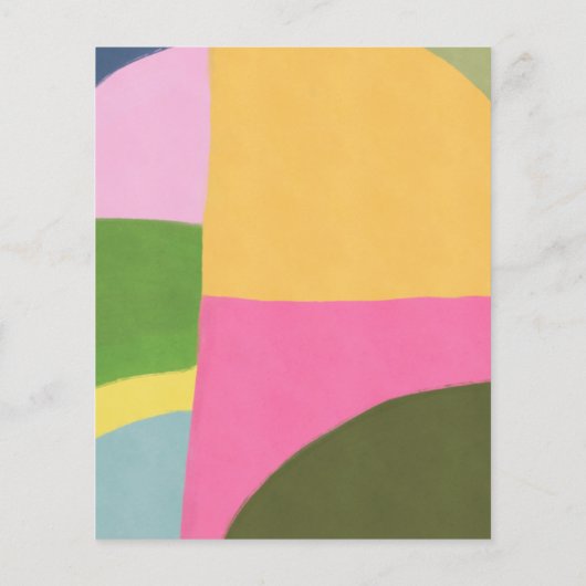 Budget Schattigee Abstracte kunst Modern Birthday (Achterkant)