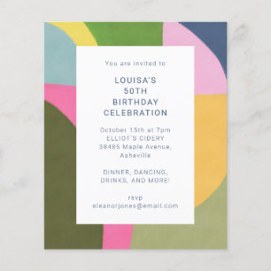 Budget Schattigee Abstracte kunst Modern Birthday