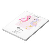 BUDGET Schattigee Flamingo Girly Verjaardagsuitnod Notitieblok (Linkerzijde)