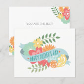 Budget Schattigee Florals Moederdag Kaart (Voorkant / Achterkant)
