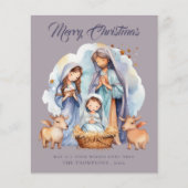 Budget Schattigee Geboorte Vrolijke Kerstmis Kaart (Voorkant)