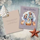 Budget Schattigee Geboorte Vrolijke Kerstmis Kaart
