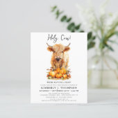 Budget Schattigee Highland Koe Autumn Baby shower  (Staand voorkant)