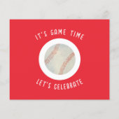 Budget Schattigee Honkbal Foto Verjaardagsuitnodig (Achterkant)