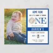 Budget Schattigee Honkbal Photo Boy 1e Verjaardag  (Voorkant)