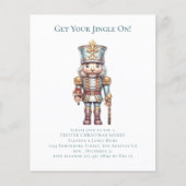 Budget Schattigee Notenkraker Kerstfeest Uitnodige (Voorkant)