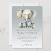 Budget Schattigee Olifant Baby shower Kaart (Voorkant)